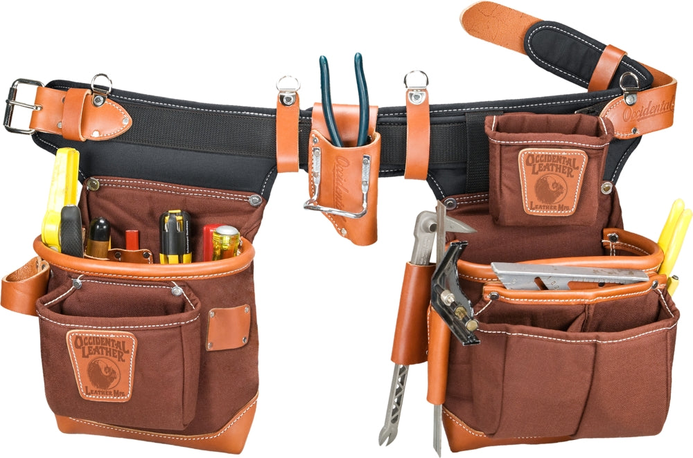 Occidental Leather 9855LH Café Left Handed Adjust-to-Fit FatLip Tool Belt Set - zsshoping.store